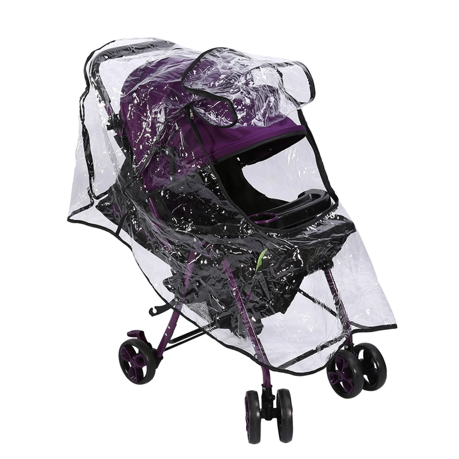 1PC PVC Universal Waterproof Baby Stroller Rain Cover Dust Wind Shield Pram Accessory