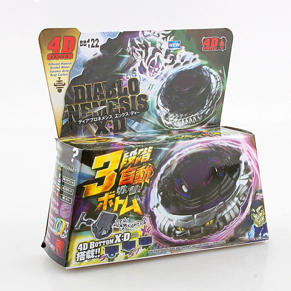 4D System BB-122 Beyblade Diablo Nemesis X:D Metal Fusion Fight Masters Set Toy