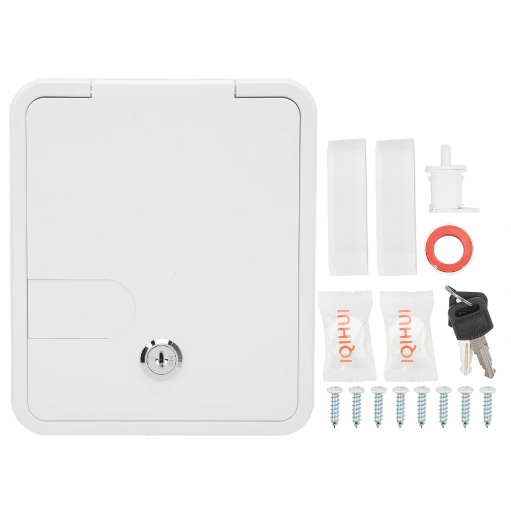 RV Gravity Water Hatch Inlet Lock with 1/2in Vent 1‑1/4in Tower Type Connector for Trailer