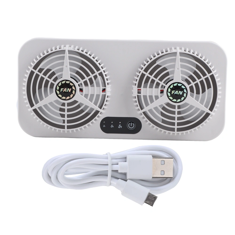 Air Vent Exhaust Fan 2.4V USB Charging 3 Level Adjustable Crush Heat Resistant for Home Automobile