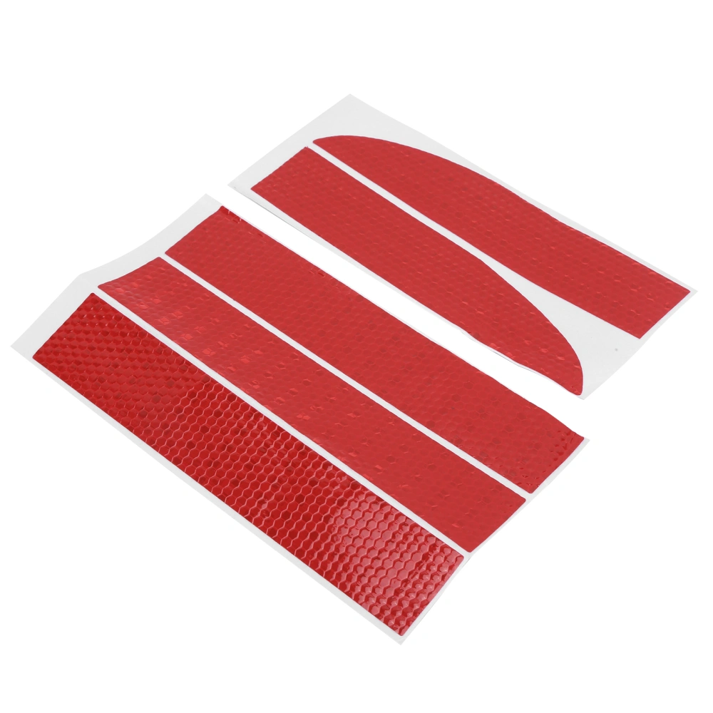 5PCS Strong Reflective Stripe Sticker High Intensity Night Visibility Universal WaterproofRed