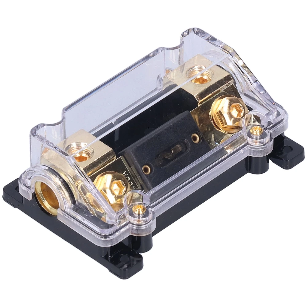 0/2/4 Gauge AWG Fuse Holder 1 In 1 Out In Line ANL Block with 100Amp Fuse for Car Boat Audio