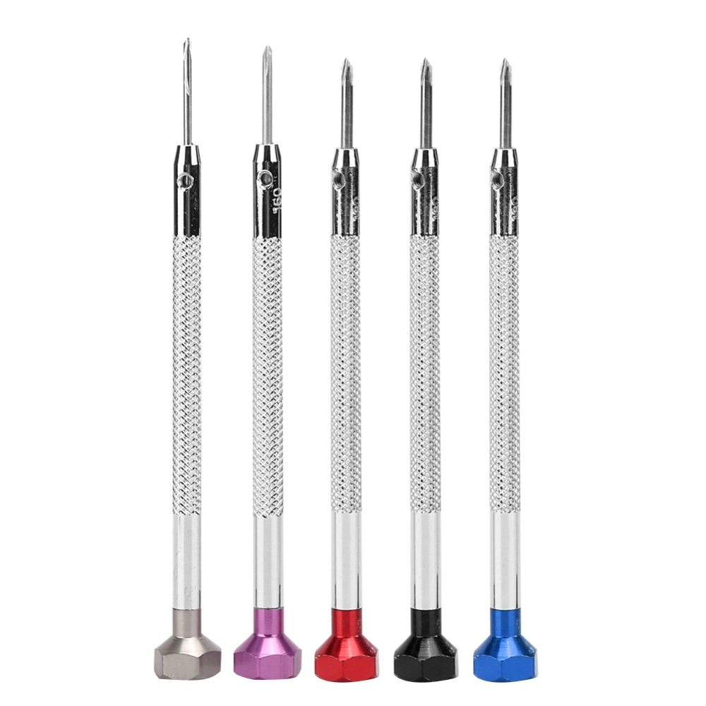 5pcs Watch Screwdrivers Aluminum Steel Slot Watch Repairing Screwdrivers (1.2-2.0)