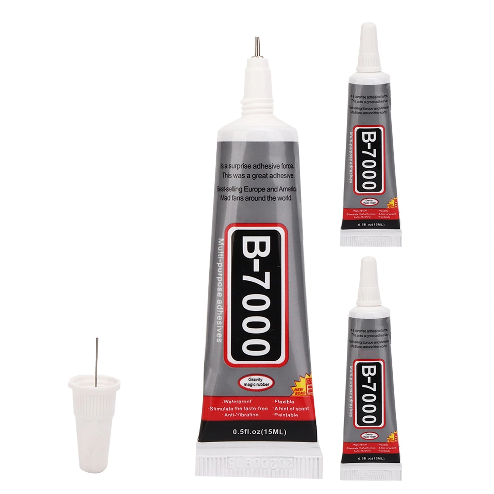 3pcs 15ml B-7000 Glue Transparent Needle Tube Jewelry DIY Repairing Glue