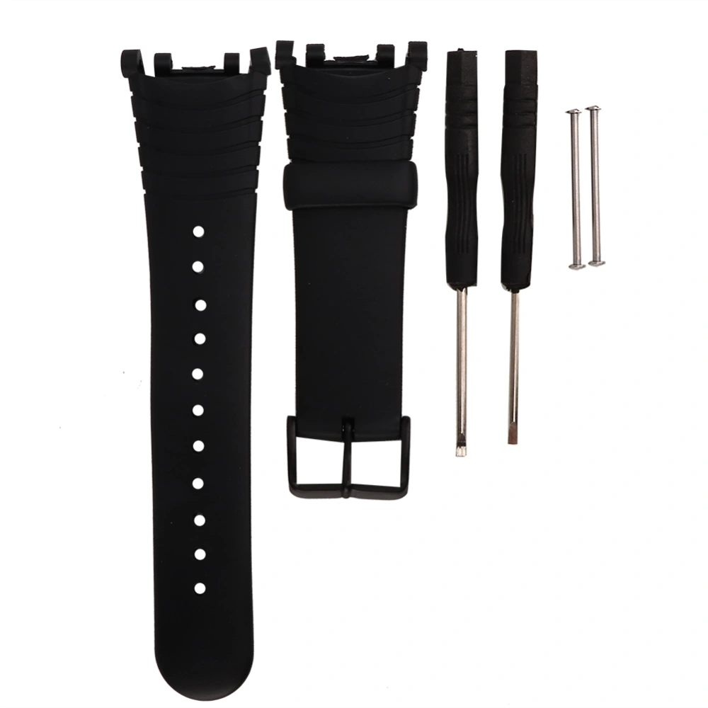 Soft Rubber Watchband Watch Strap with Screwdriver Replacement Accessory