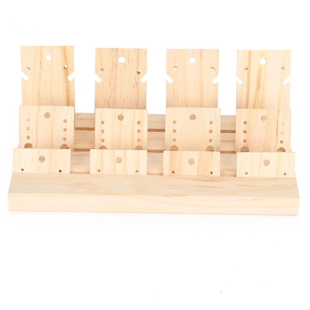 Wooden Earrings Ear Stud Ring Display Board Jewelry Stand Eardrop Storage Bracket