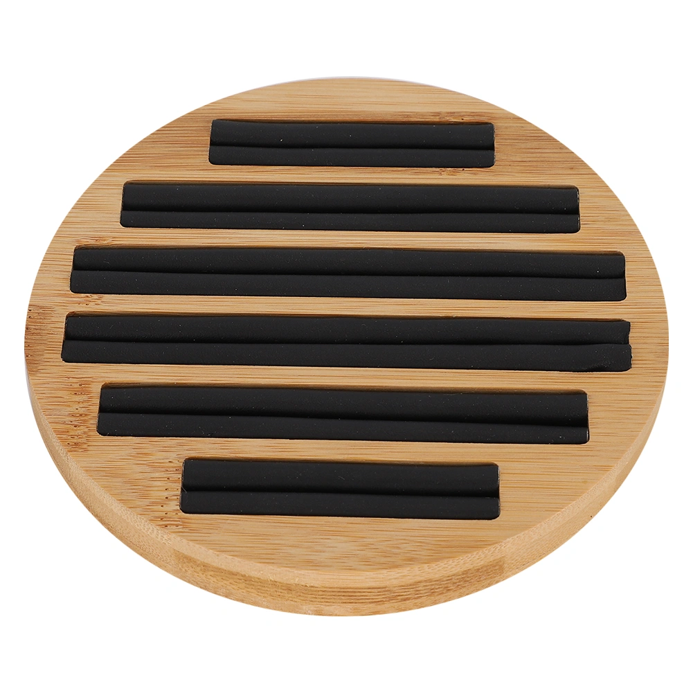 Bamboo Round Rings Holder Tray Showing Plate Jewelry Organizer Display for Store Shop