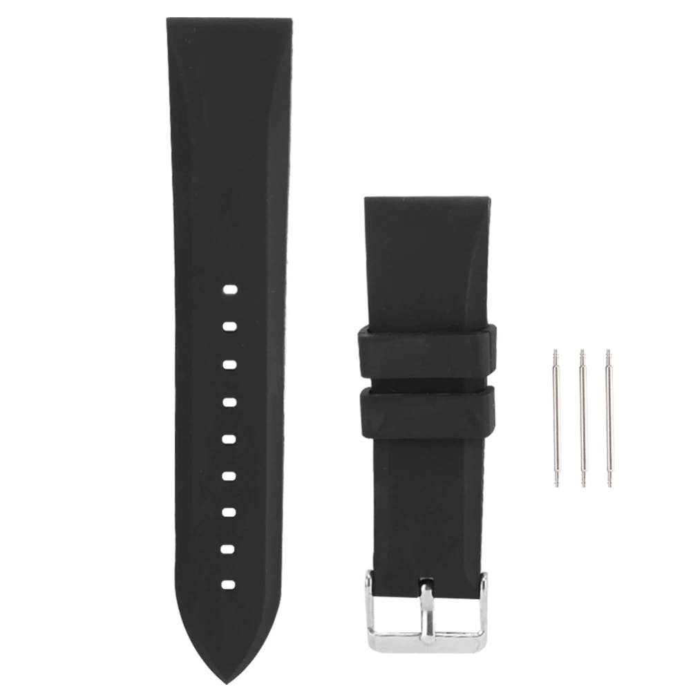 Silicone Watchband Watch Strap Band Adjustable Wristwatch Replacement Part 20mm