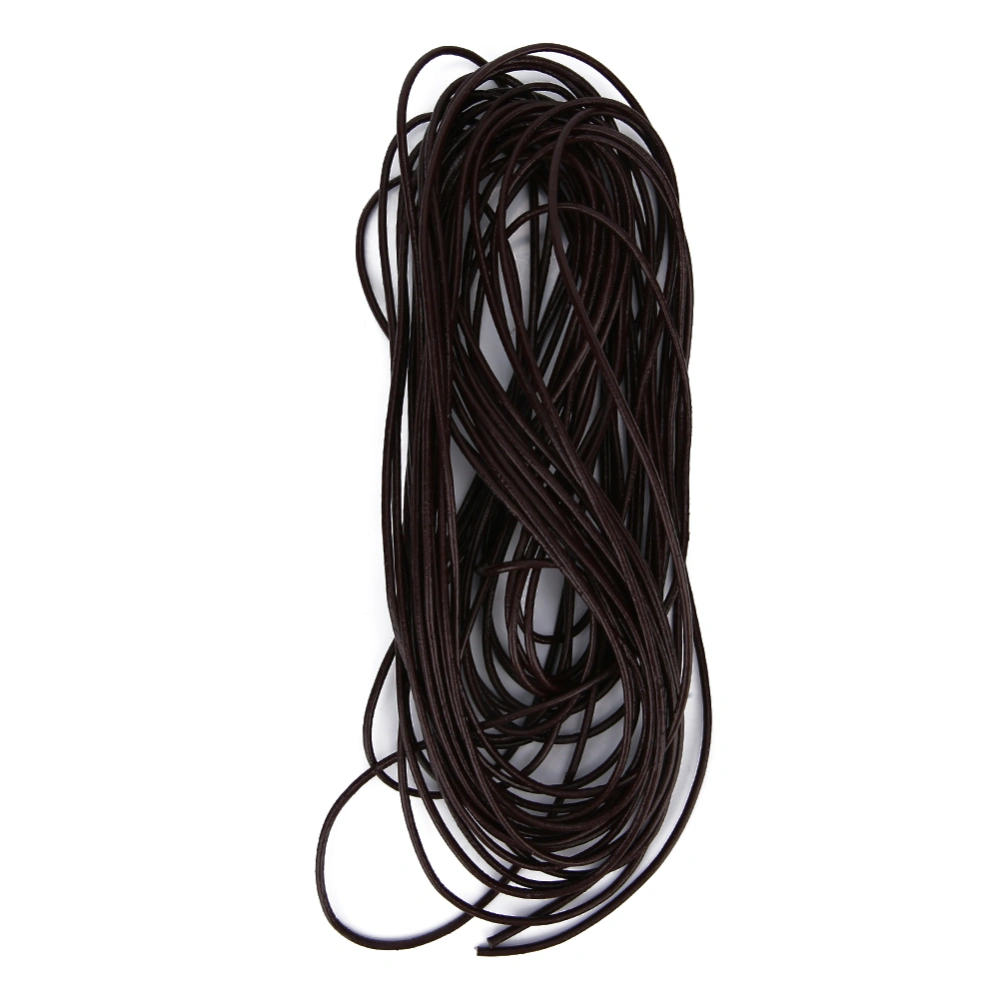 2.0mm Round String Cord Strap for DIY Bracelet Jewelry Making Accessory (Dark Coffee 10 Meters)