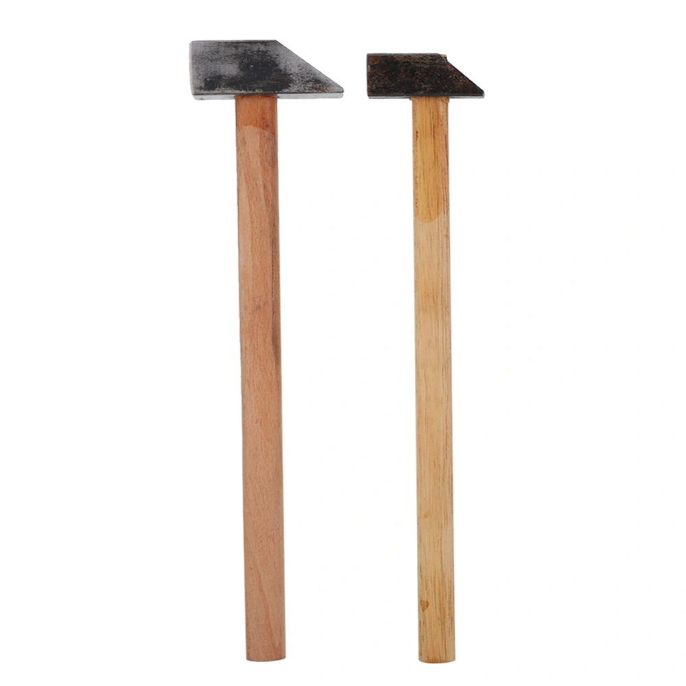 2pcs Wooden Handle Iron Hammer Jewelry Making Repairing Processing Hammer