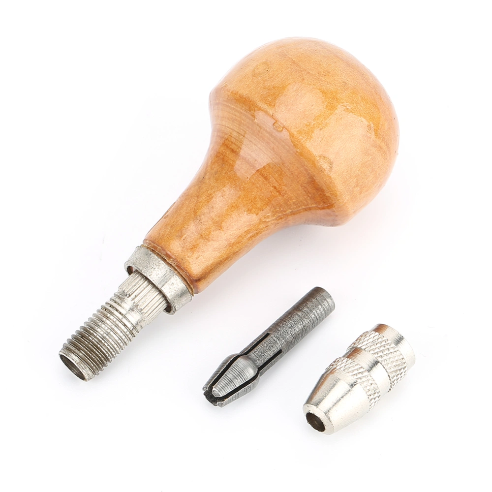 Wooden Handle Pin Vise Hand Drills for DIY Jewelry Woodworking Wood Craft