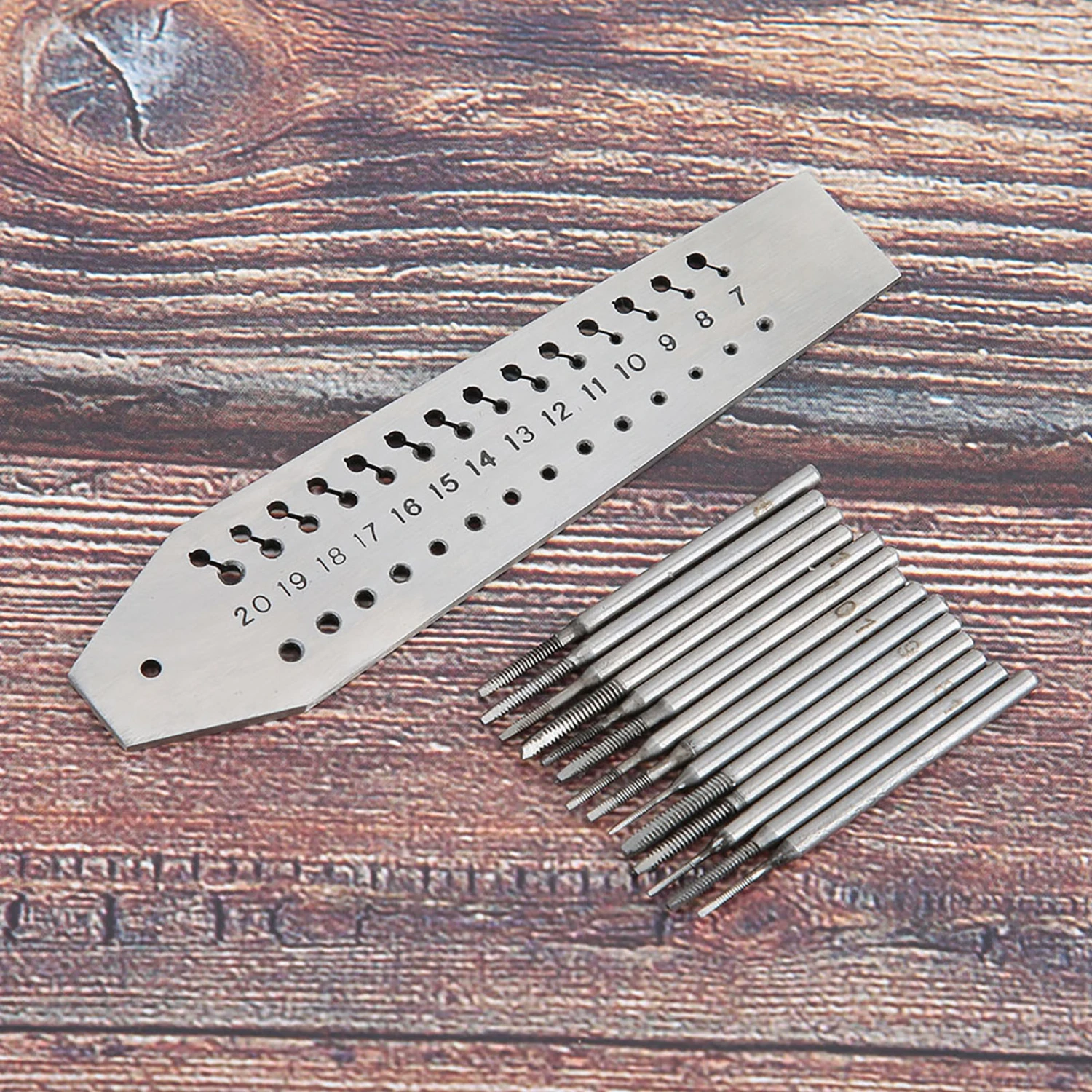 Steel 28 Holes Screw Tap Carving Tool Thread Cutting Tapping Kit Watch Repairing Tool
