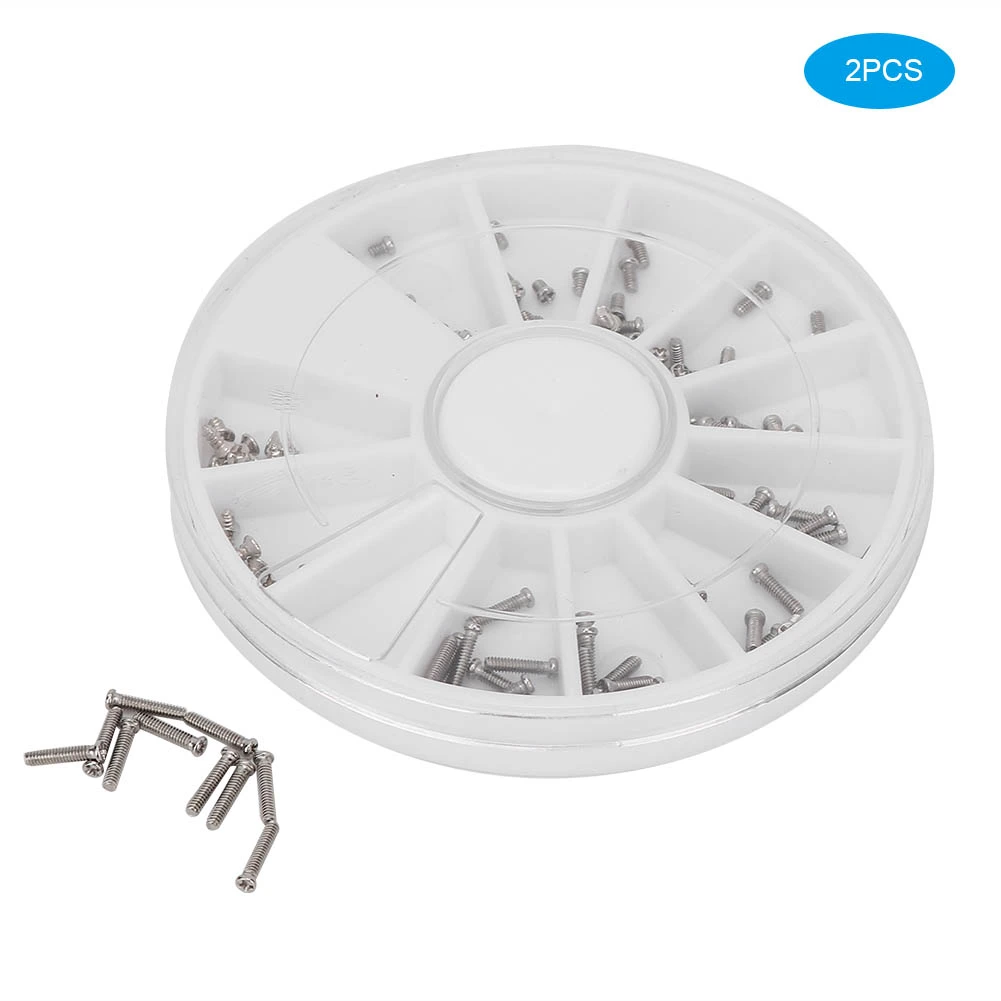 2pcs Assorted Screws Watch Clock Eye Glasses Repair Tool Accessory for Watchmakers