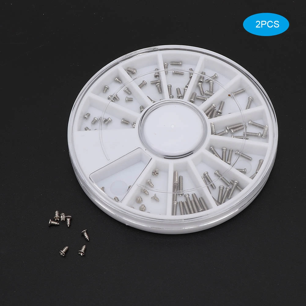 2pcs Assorted Screws Watch Clock Eye Glasses Repair Tool Accessory for Watchmakers