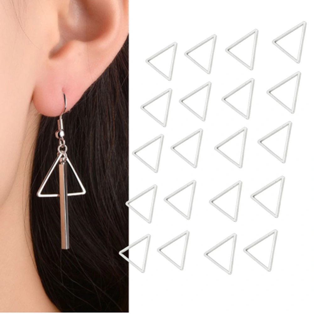 20pcs Geometric Hollowed Pendant DIY Craft Jewelry Earrings Making Accessories (15mm Triangles)