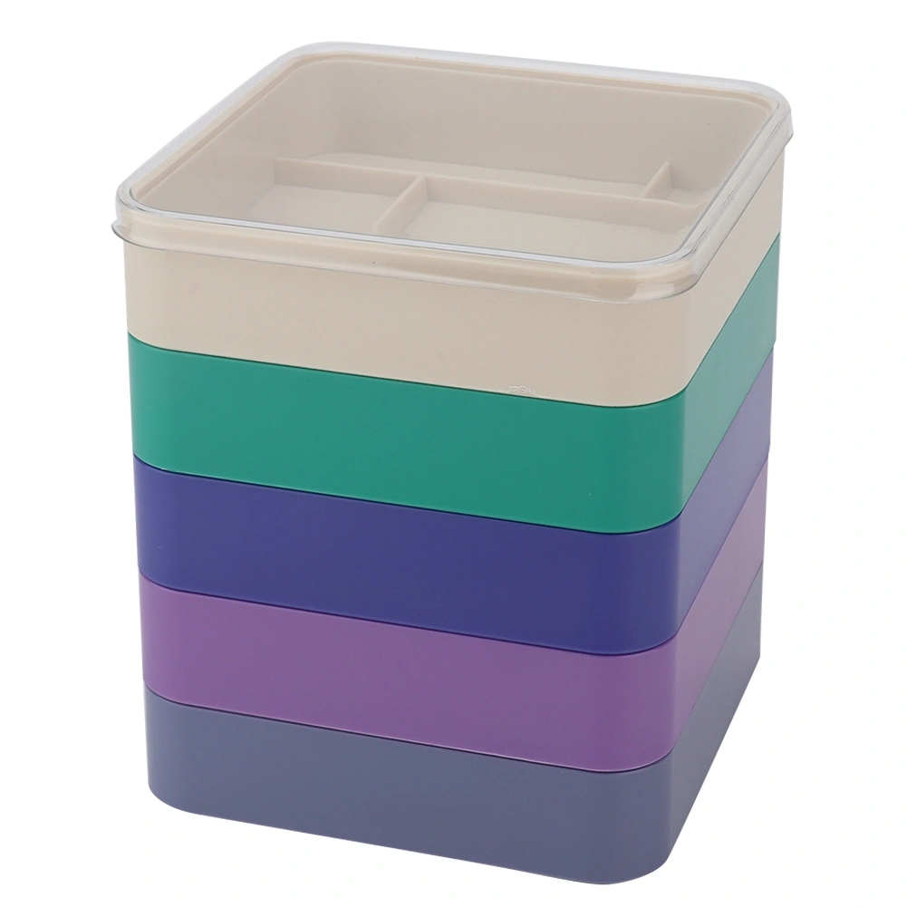 5 Layer Watch Parts Storage Box Watch Tools for Screw Component Movement Hardware Parts(Square)