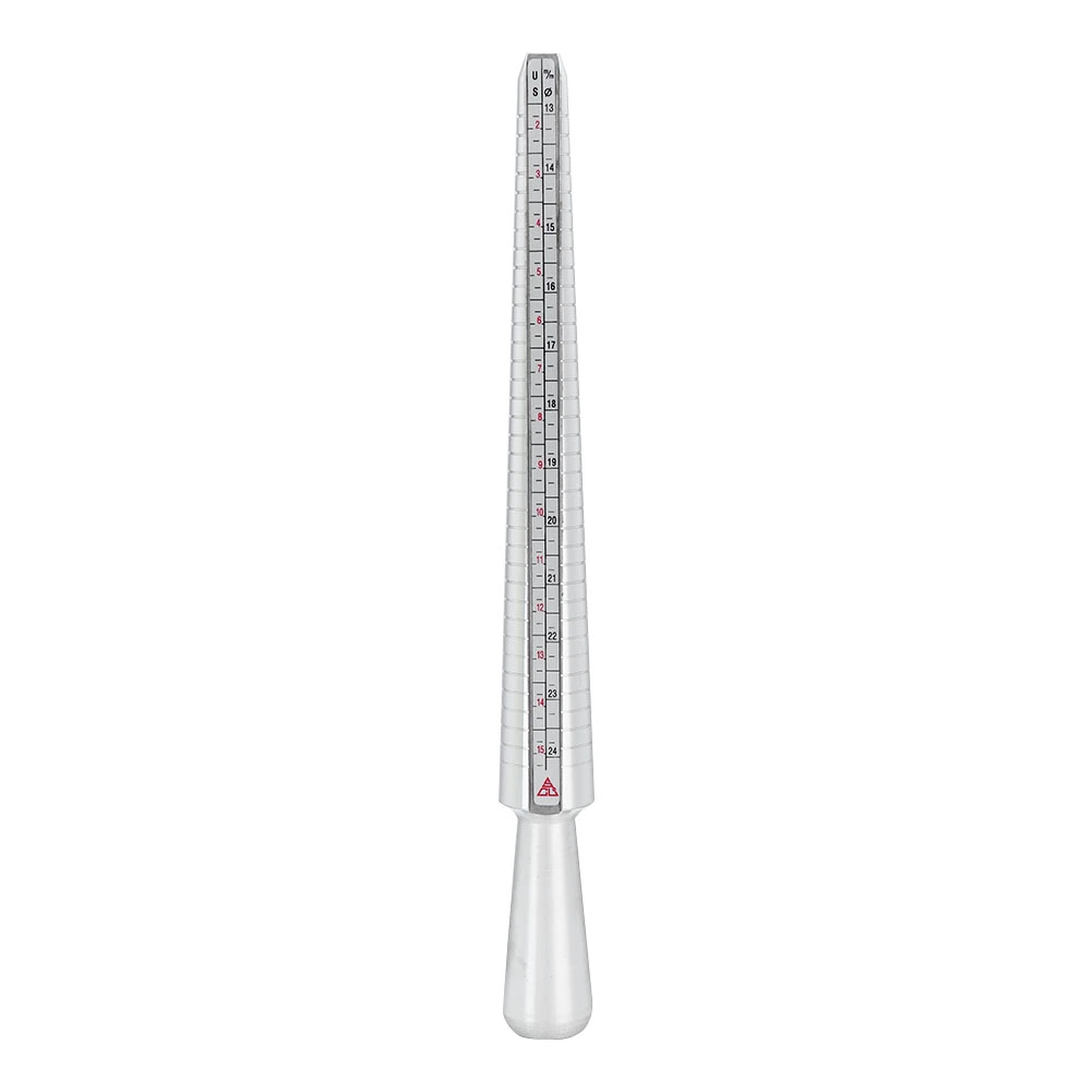 Aluminum Alloy Ring Mandrel Stick Gauge Sizer Jewelry Measuring Tool