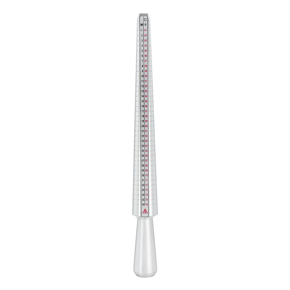 Aluminum Alloy Ring Mandrel Stick Gauge Sizer Jewelry Measuring Tool