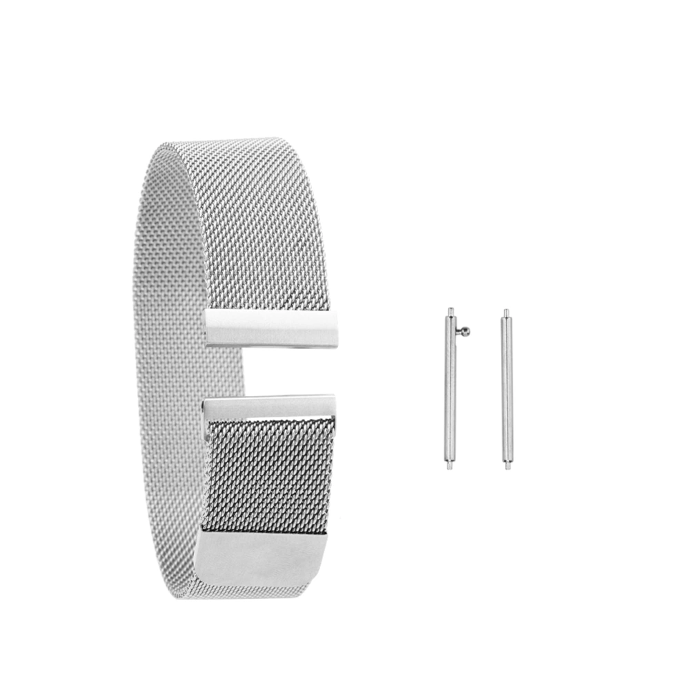 Elegant Metal Watch Band Wristwatch Strap Replacement Fit for Garmin Fenix Chronos (Silver)