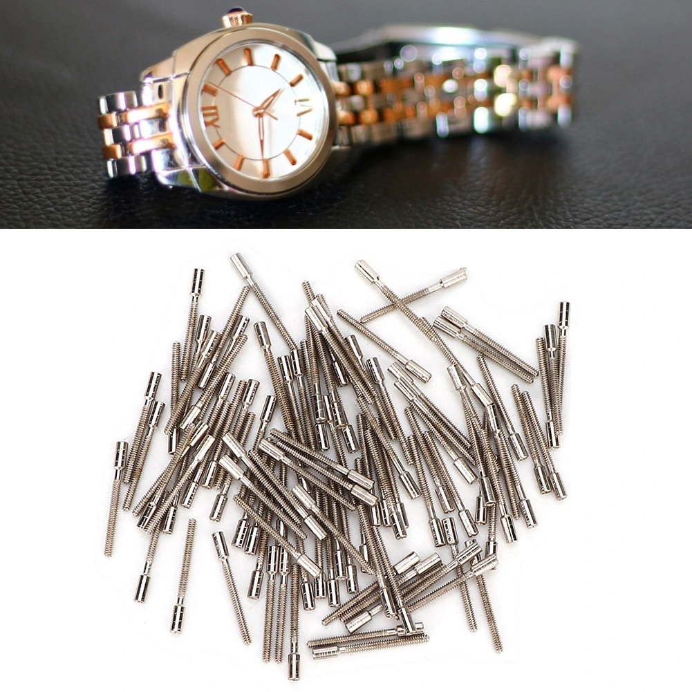 100Pcs Watch Band Link Pin Bar Spring Bars Connectors Remover Watch Repair Tool