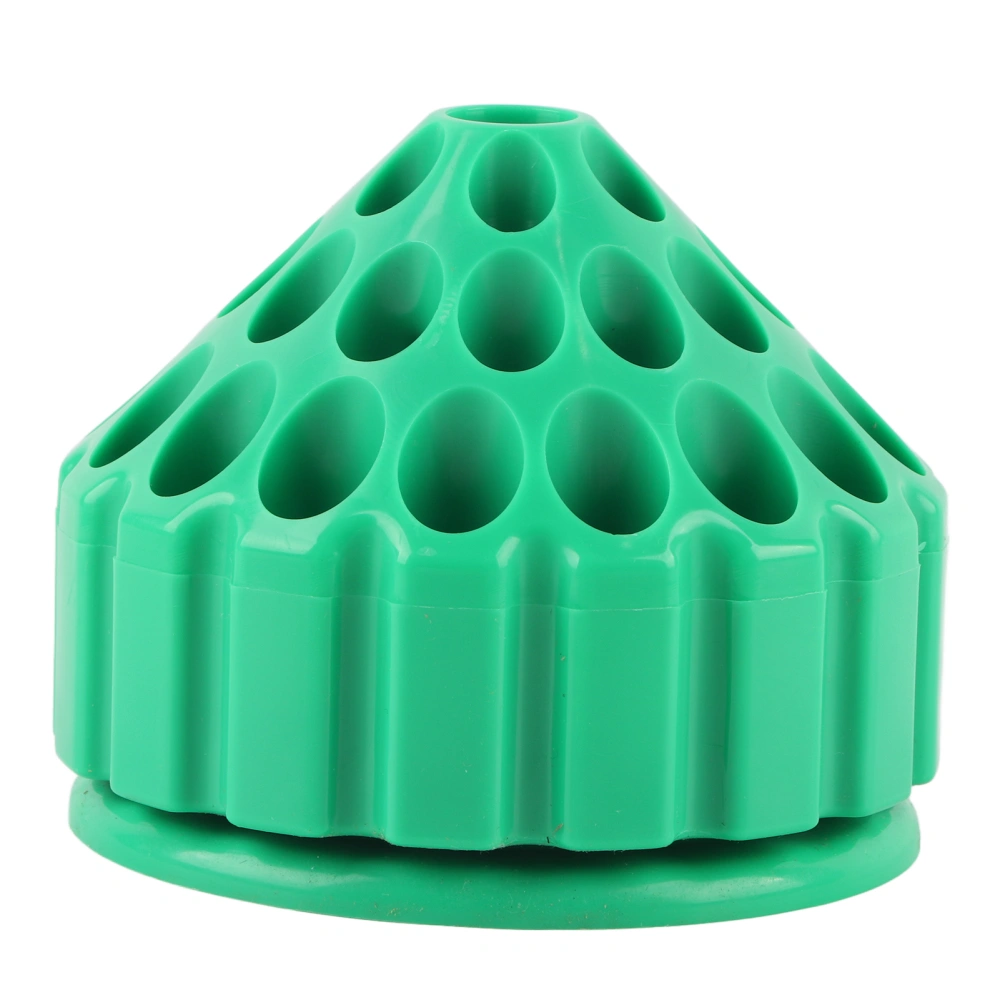 Rotatable Bur Holder Drill Bit Tap Stand Grinding Carving Tools Organizer Box (Green)