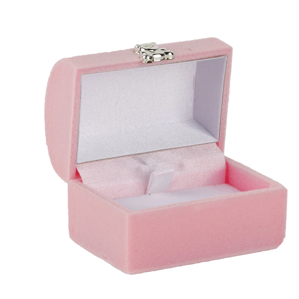 Jewelry Ring Box Case Pendant Gift Storage Display Organizer Accessory (Pink)