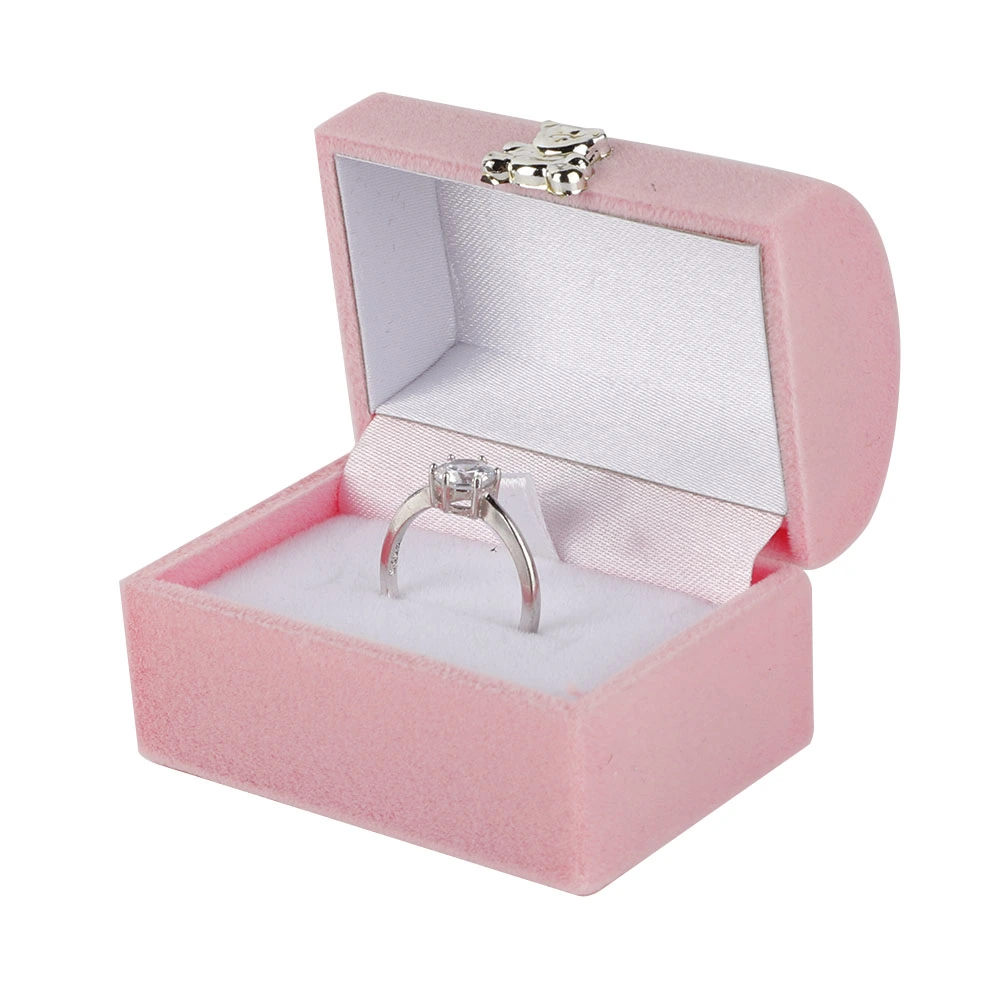 Jewelry Ring Box Case Pendant Gift Storage Display Organizer Accessory (Pink)