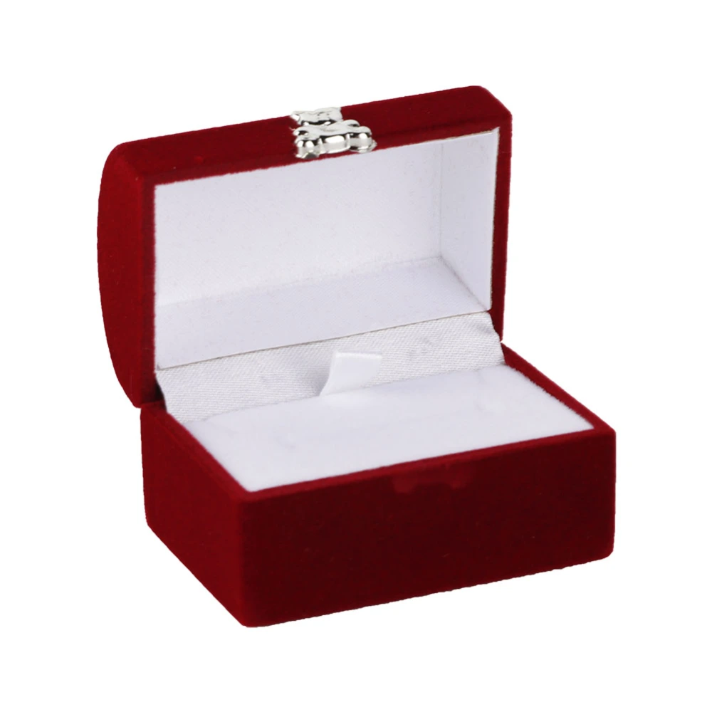 Jewelry Ring Box Case Pendant Gift Storage Display Organizer Accessory (Red)