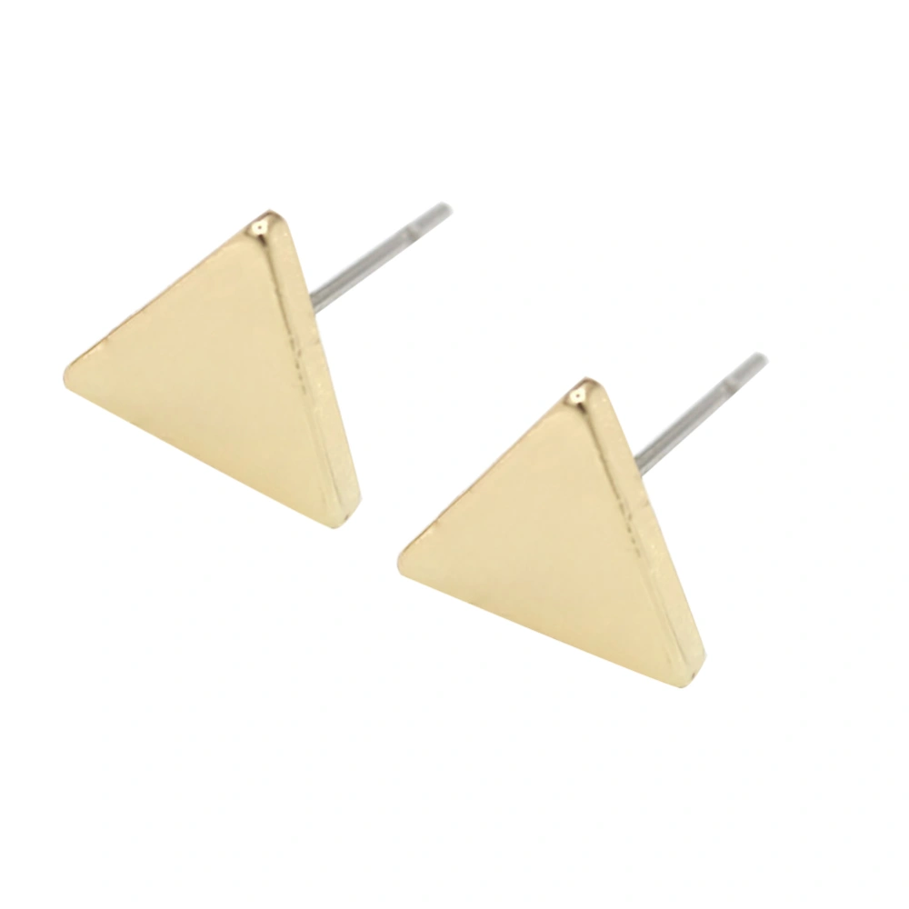 Fashionable Women Girl Triangle Shape Ear Stud Earrings Jewelry Accessory Gold