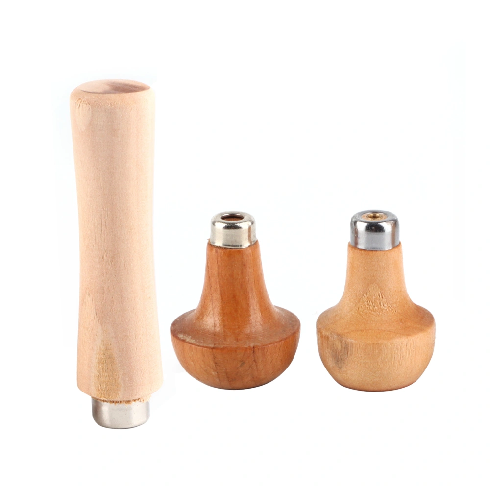 3pcs Wooden Handle for File Cutting Tool Craft DIY Hand Tools Knife