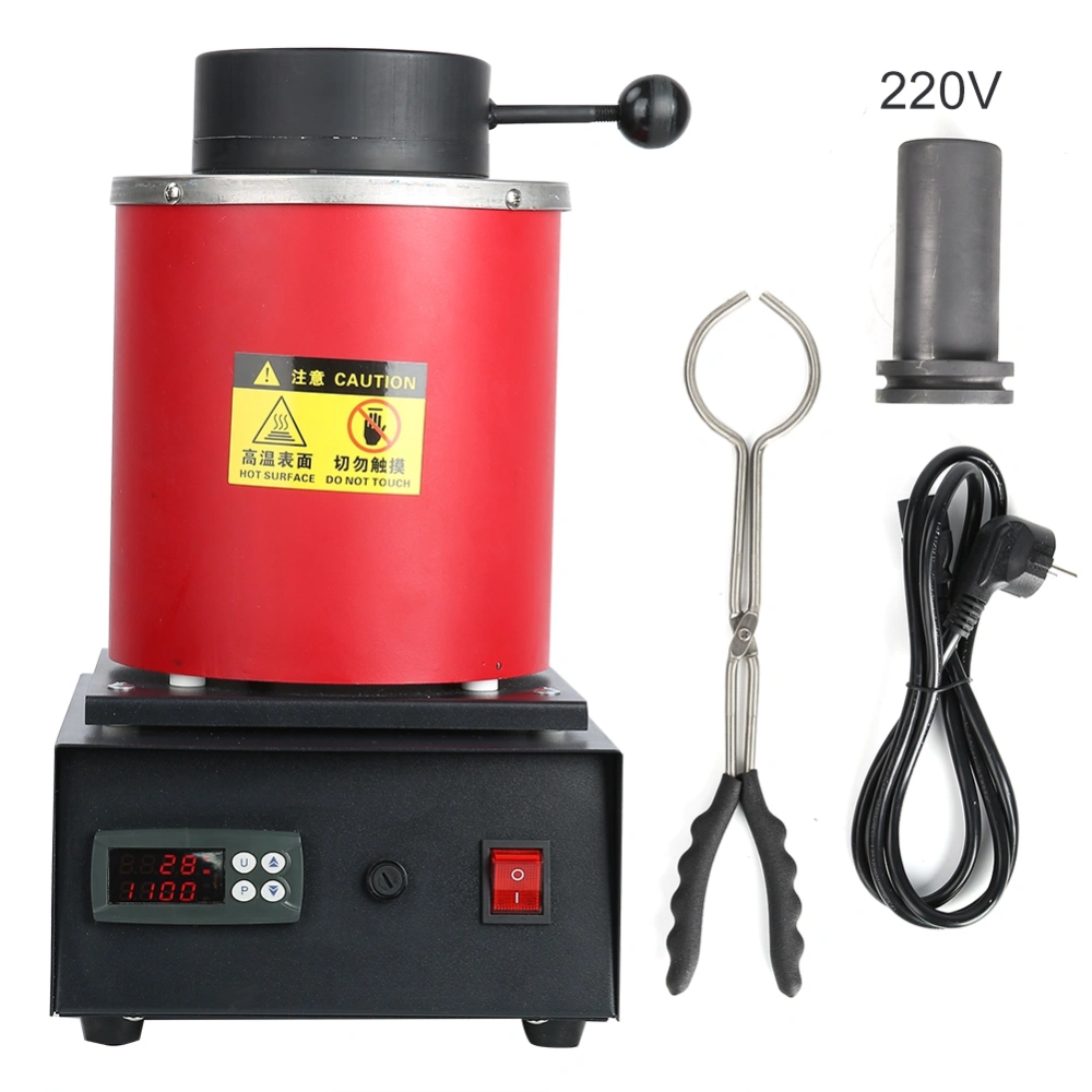 2KG Electric Melting Furnace Gold Silver Copper Smelter for Jewelry Processing EU Plug 220V