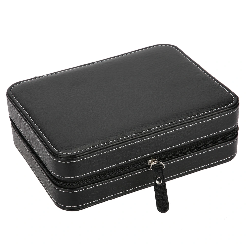 4Grids Portable Travel Watch Display Storage Box Zipper Collector Case Organizer