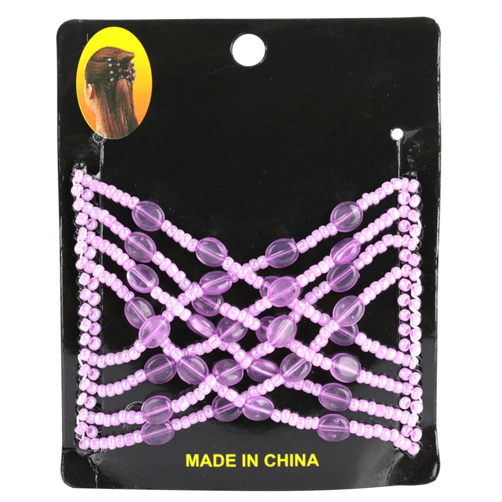 Hair Comb Wire Plate Hair Comb Water Drop Beads Magic Hair Comb Hair Style Comb Purple