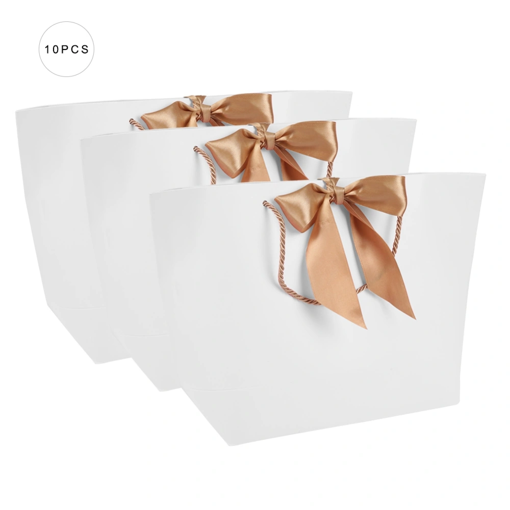 10pcs lot Gift Paper Bags With Handle for Clothes Shopping Makeup Packaging Food(28*9*20cm)