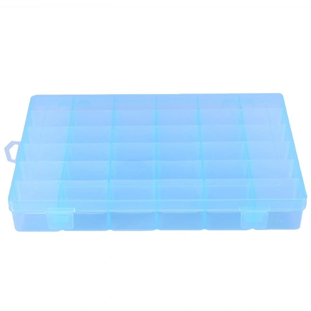 36 Grids Plastic Jewelry Adjustable Box Detachable Organizer Storage Case (Blue)