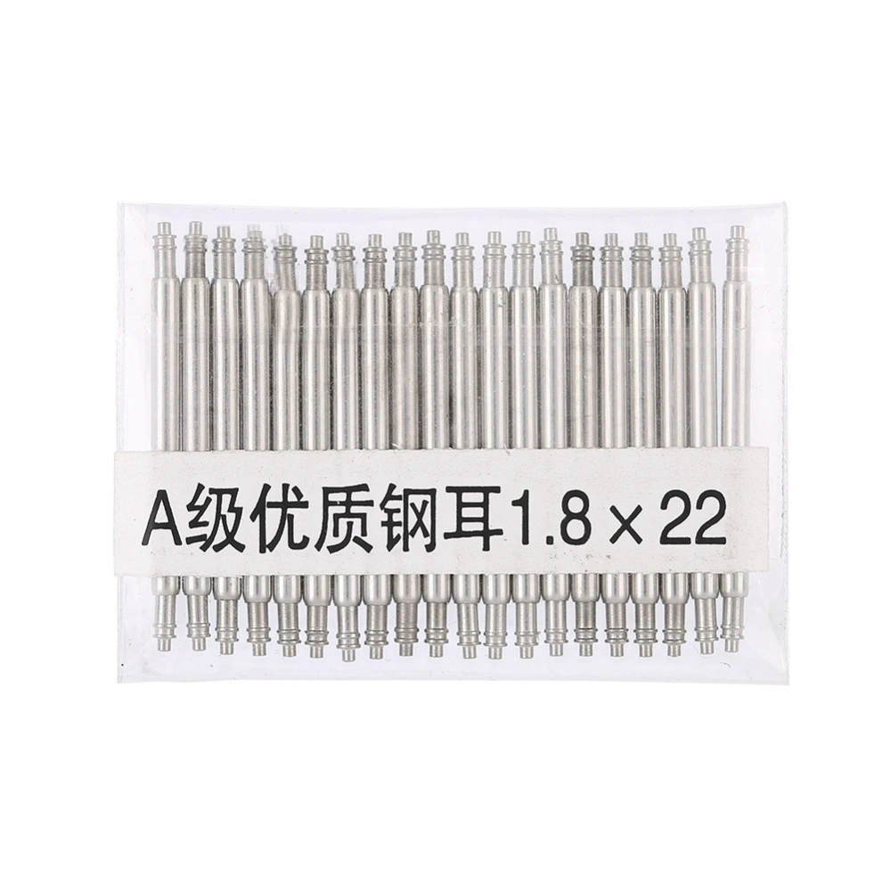 20pcs Watch Pin Bar Spring Bars Watches Strap Link Wristwatch Band Steel Tool Repair (1.8*22)