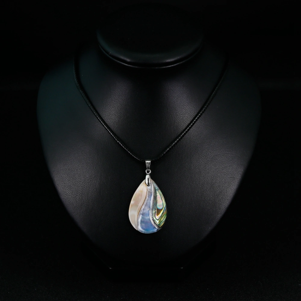 Western Style Abalone Shell Pendant Women Collarbone Chain Necklace