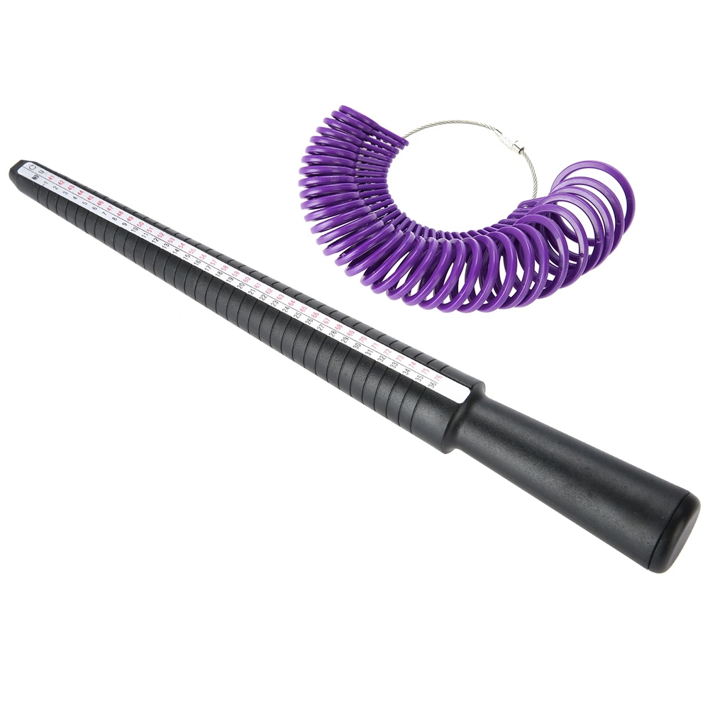 HK UK Sizes Ring Gauge Sizer &amp; Finger Ring Mandrel Sizing Measuring Jewelry Size Measure Tool