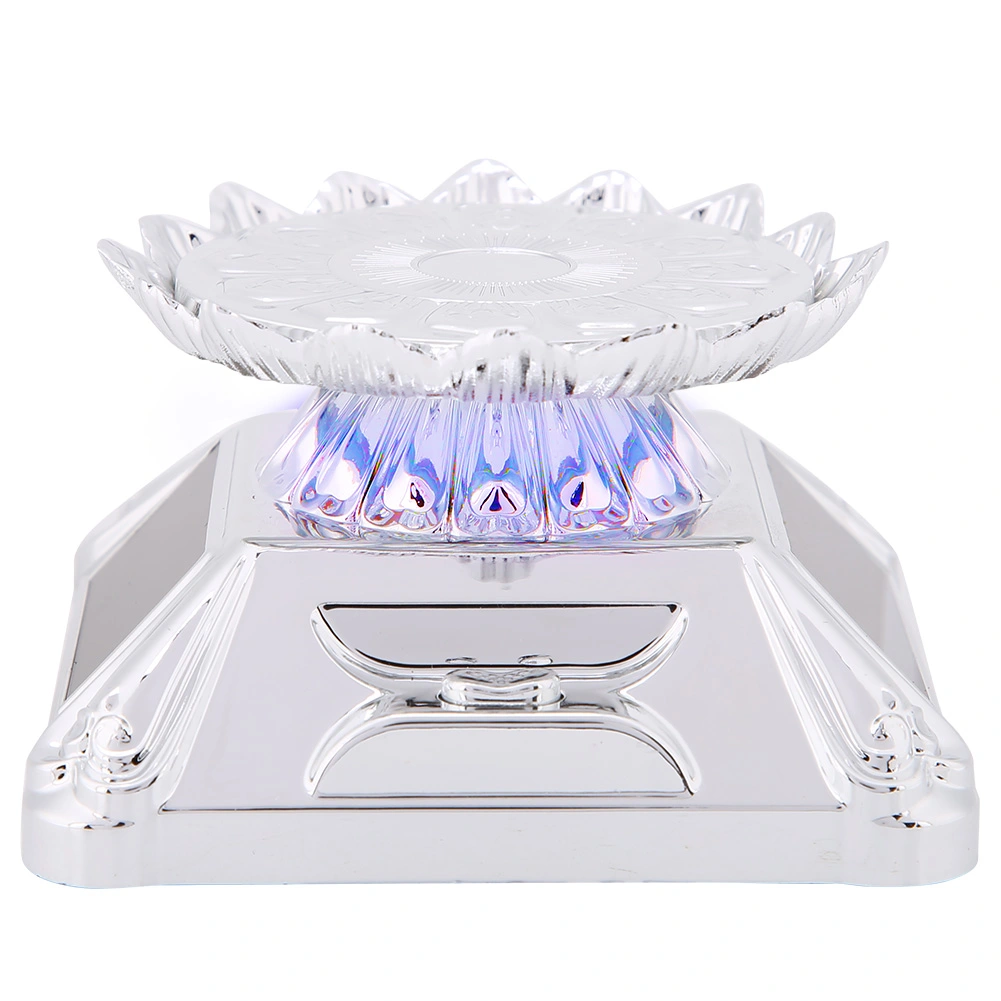 Solar Showcase 360 Rotating Turntable Watch Phone Jewelry Ring Display Stand (Silver)