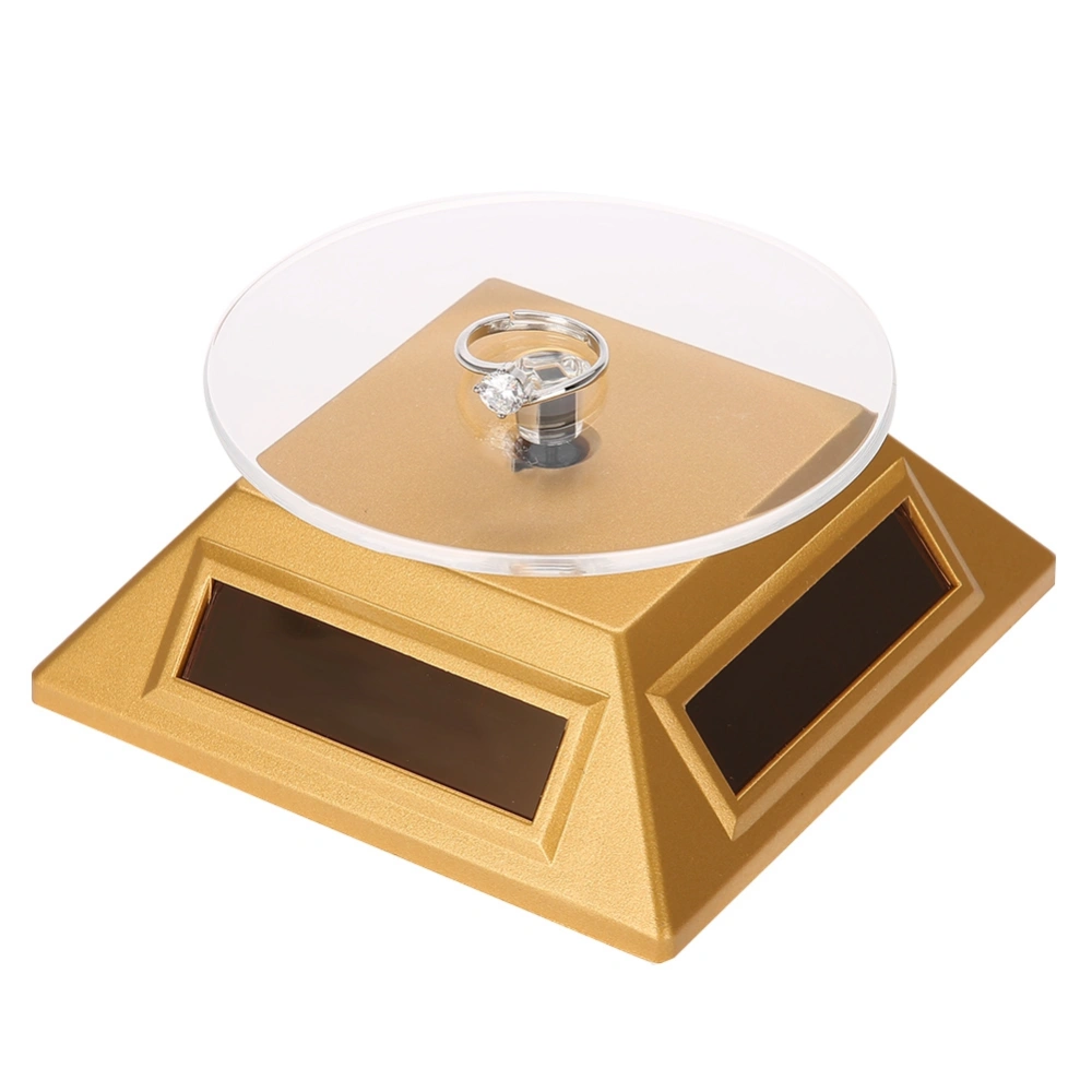 Solar Showcase 360 Degrees Turntable Rotating Jewelry Organizer Display Stand (Gold)