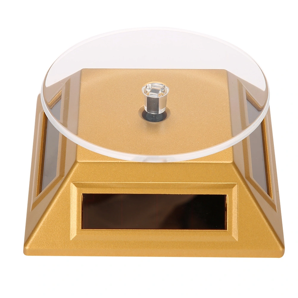 Solar Showcase 360 Degrees Turntable Rotating Jewelry Organizer Display Stand (Gold)