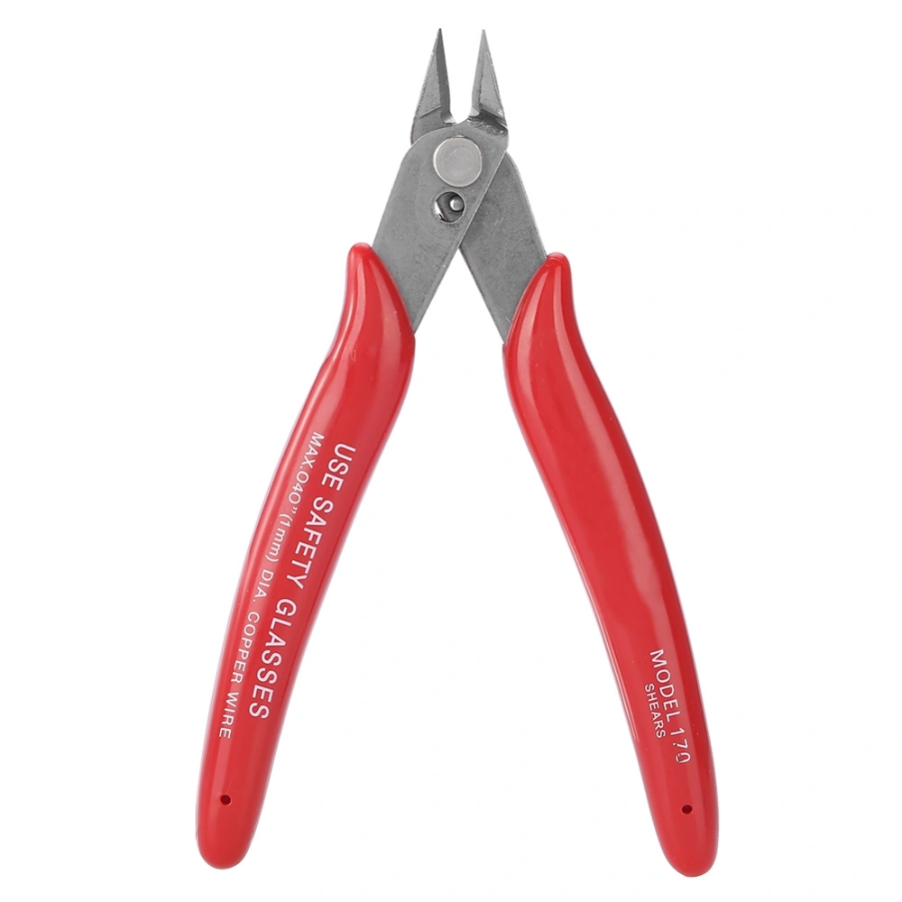 Side Cutting Nippers Wire Cable Cutter Steel Diagonal Pliers Tool (Red)