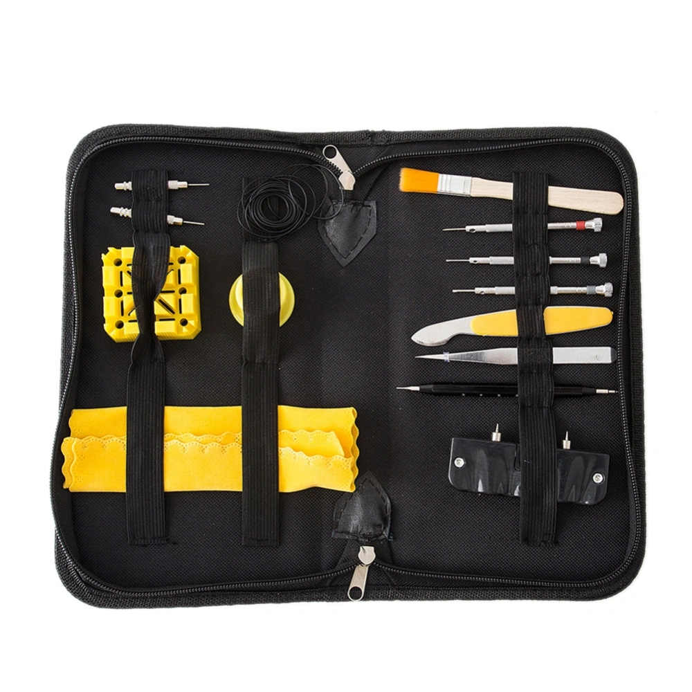 33Pcs Portable Watch Repair Tool Set Case Opener Tweezer Screwdriver Kit Watchmaker Case