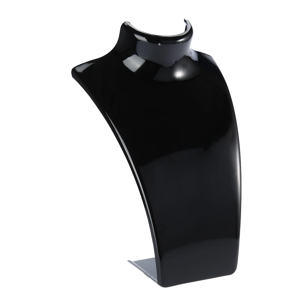 Necklace Earring Holder Mannequin Head Bust Stand Model Shop Jewelry Display Rack (Black)