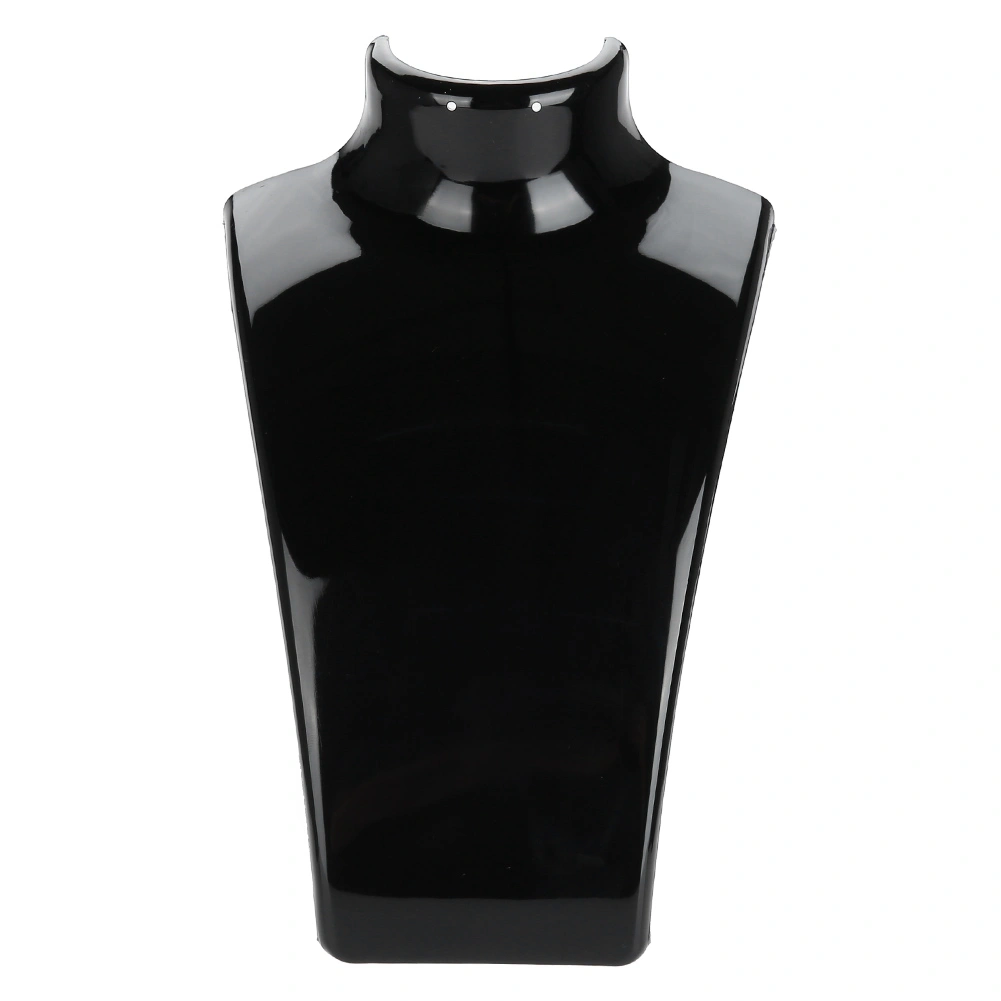 Necklace Earring Holder Mannequin Head Bust Stand Model Shop Jewelry Display Rack (Black)