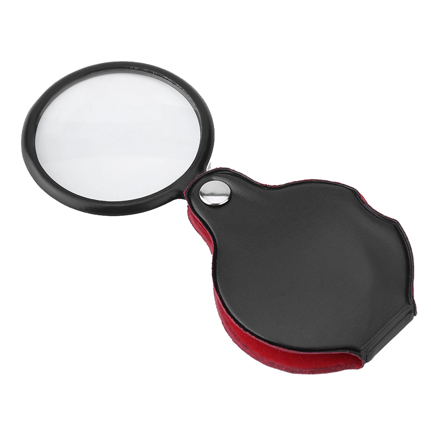8X Mini Foldable Pocket Jewelry Magnifier Magnifying Glass Loupe with Pouch