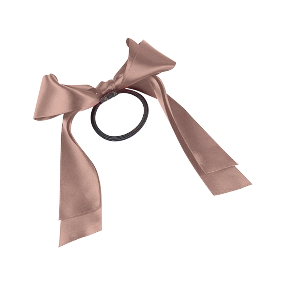 Fashionable Girls Women Elastic Hair Ties Rope Band Beautiful Bow Hair Accessories(Light Pink)