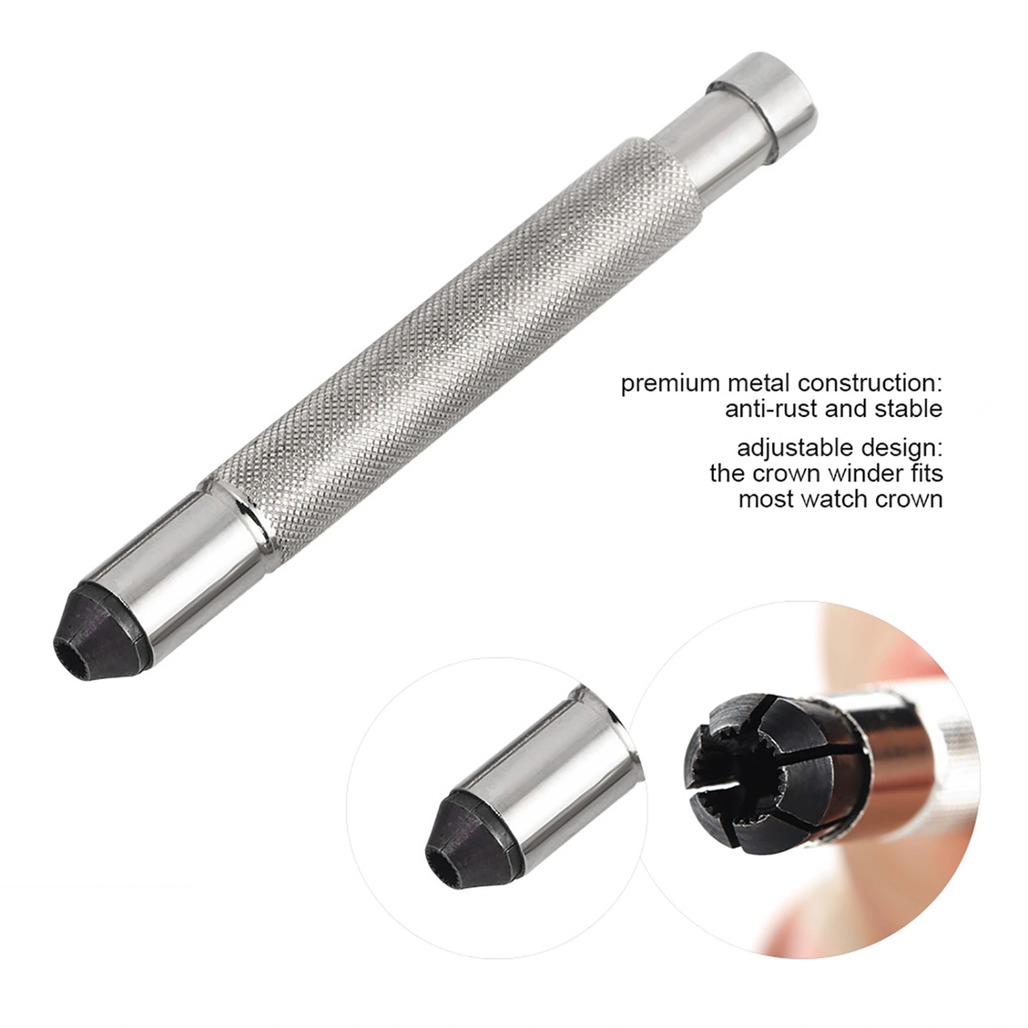 Handy Wristwatch Watch Crown Winder Helper Mechanical Winding Repair Tool (3.5mm/0.1inch)