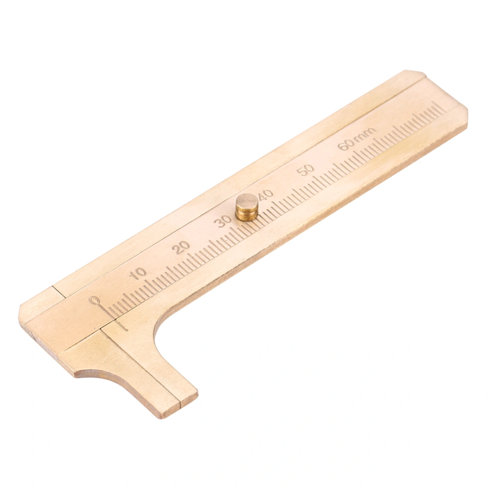 Copper Calipers Measuring Tool Sliding Gauge For Watch Jewelry Paper (Single Scale 8cm)