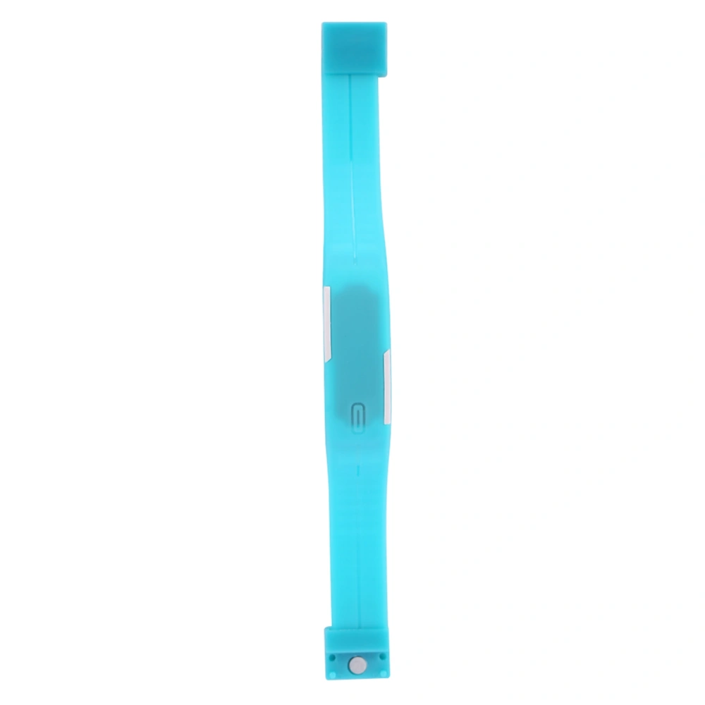 Children LED Electronic Digital Wrist Watch Plastic Band Rectangle Wristwatch (Light Blue)